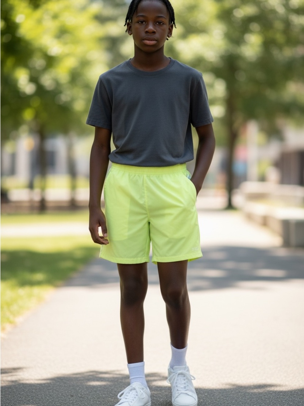 DSG Boys NWT  Lime Green Athletic Shorts - Lightweight Summer Performance